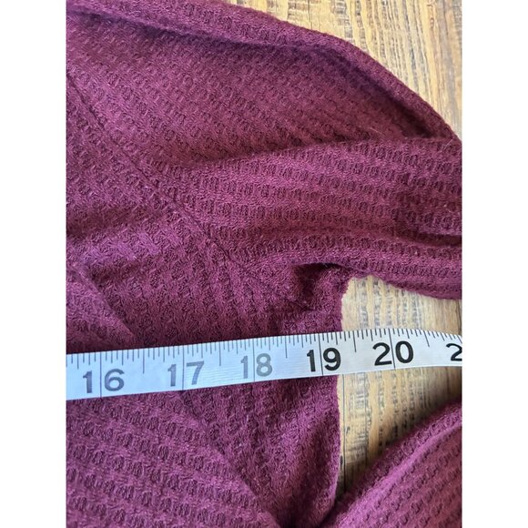 Knox Rose Long Line Cardigan Waffle Knit Open Front with Drapey Collar Size 1 - Picture 6 of 6